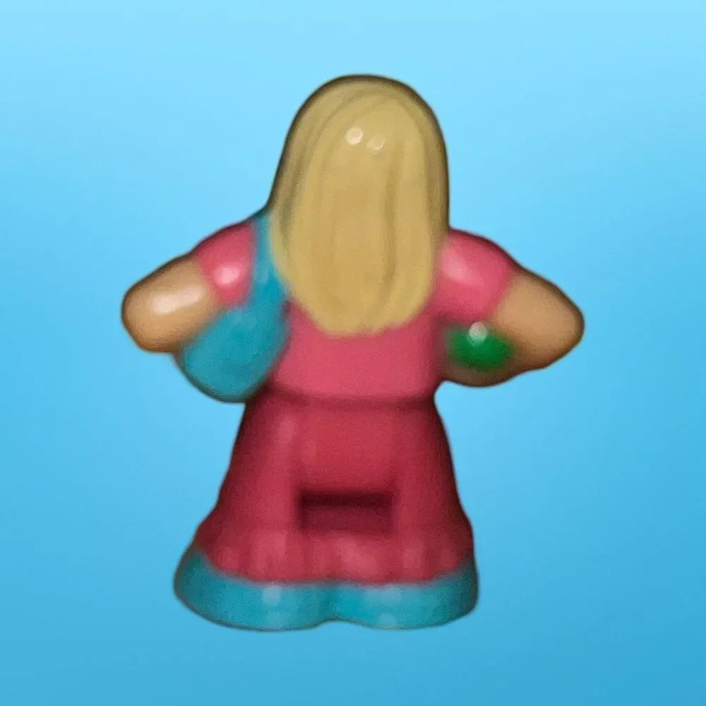 Fisher Price Geo Trax Train Figure Blond Hair Girl Pink Geotrax 1.5